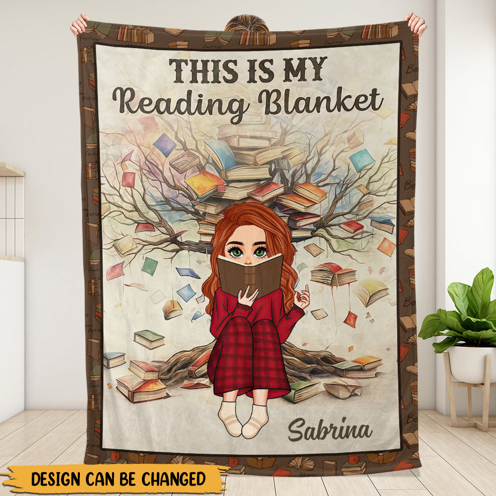 This Is My Reading Blanket - Personalized Blanket