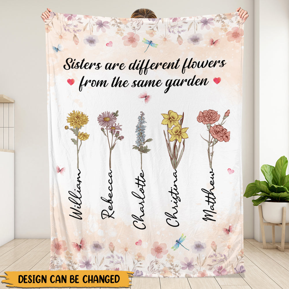 Flower Sister Blanket - Personalized Blanket