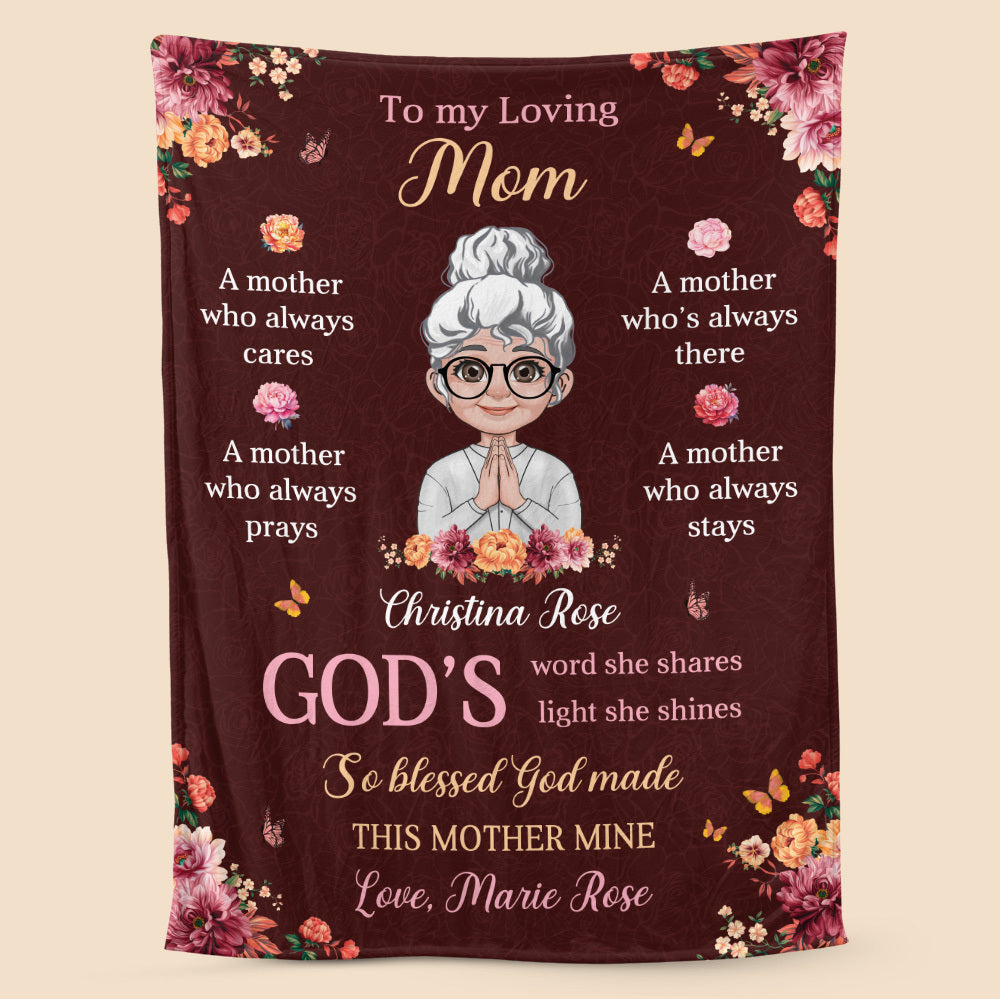 To My Loving Mom - Personalized Blanket - Best Gift For Mother, For Grandma - Giftago