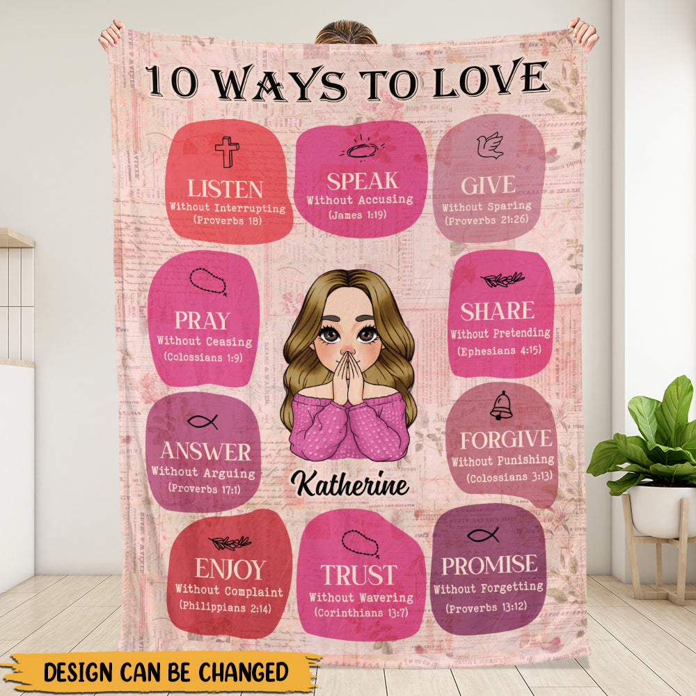 10 Ways To Love Blanket - Personalized Blanket