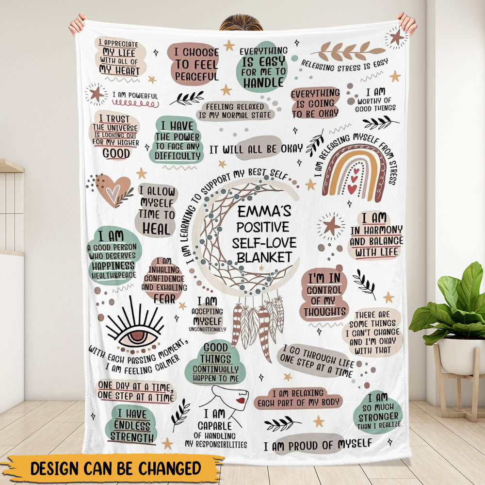 Positive Self-love Blanket - Personalized Blanket