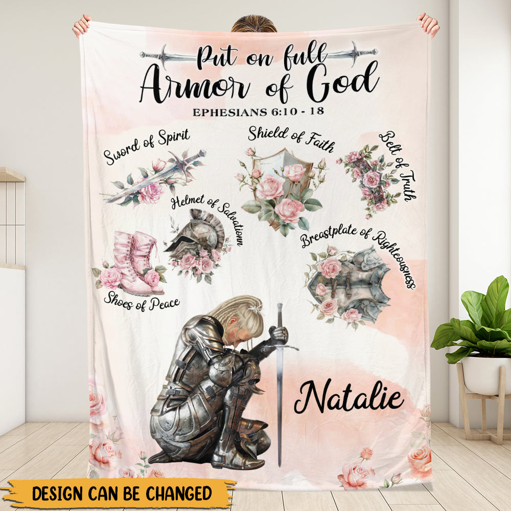 Put On The Full Armor Of God Blanket  - Personalized Blanket