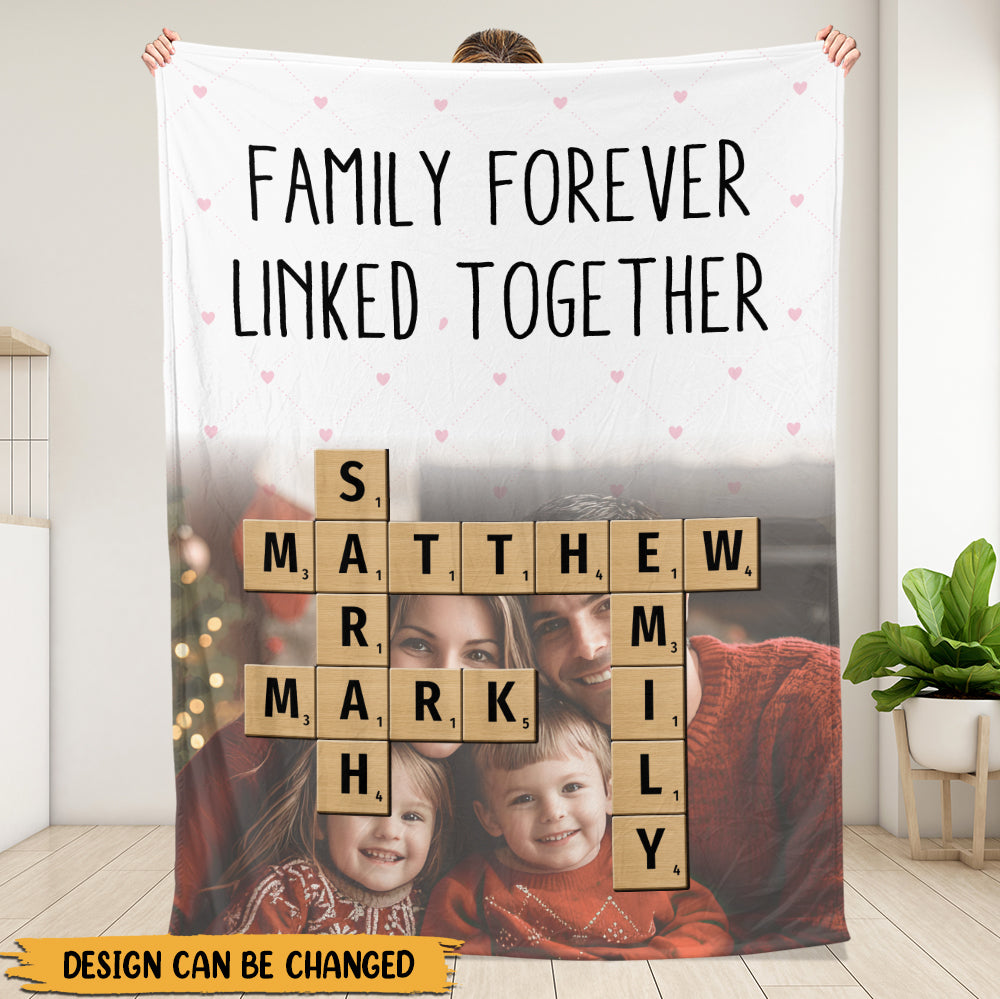 Family Forever Linked Together Blanket - Personalized Blanket