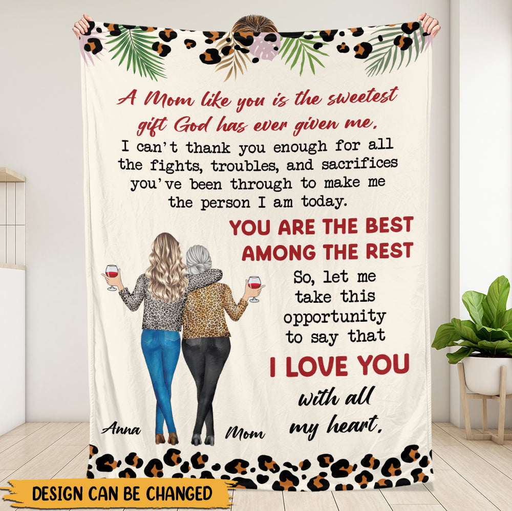To My Mom You Are The Best Among The Rest, Gift For Mother's Day Blanket - Personalized Blanket