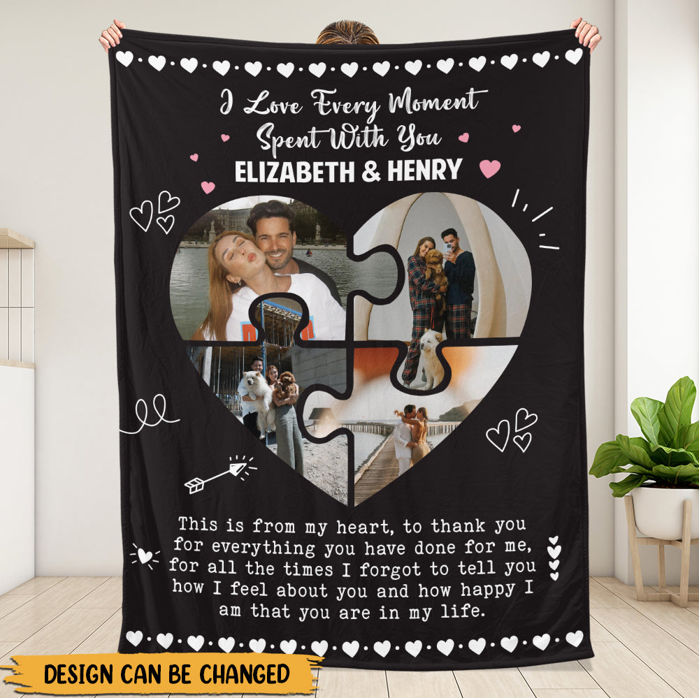 I Love Every Moment Spent With You Blanket - Couple Blanket - Valentine Gift