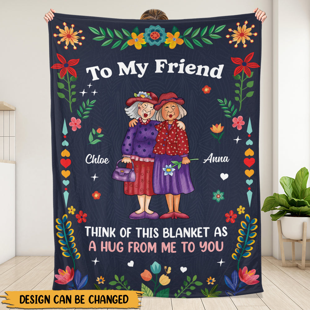 A Hug From Me To You Blanket - Personalized Blanket