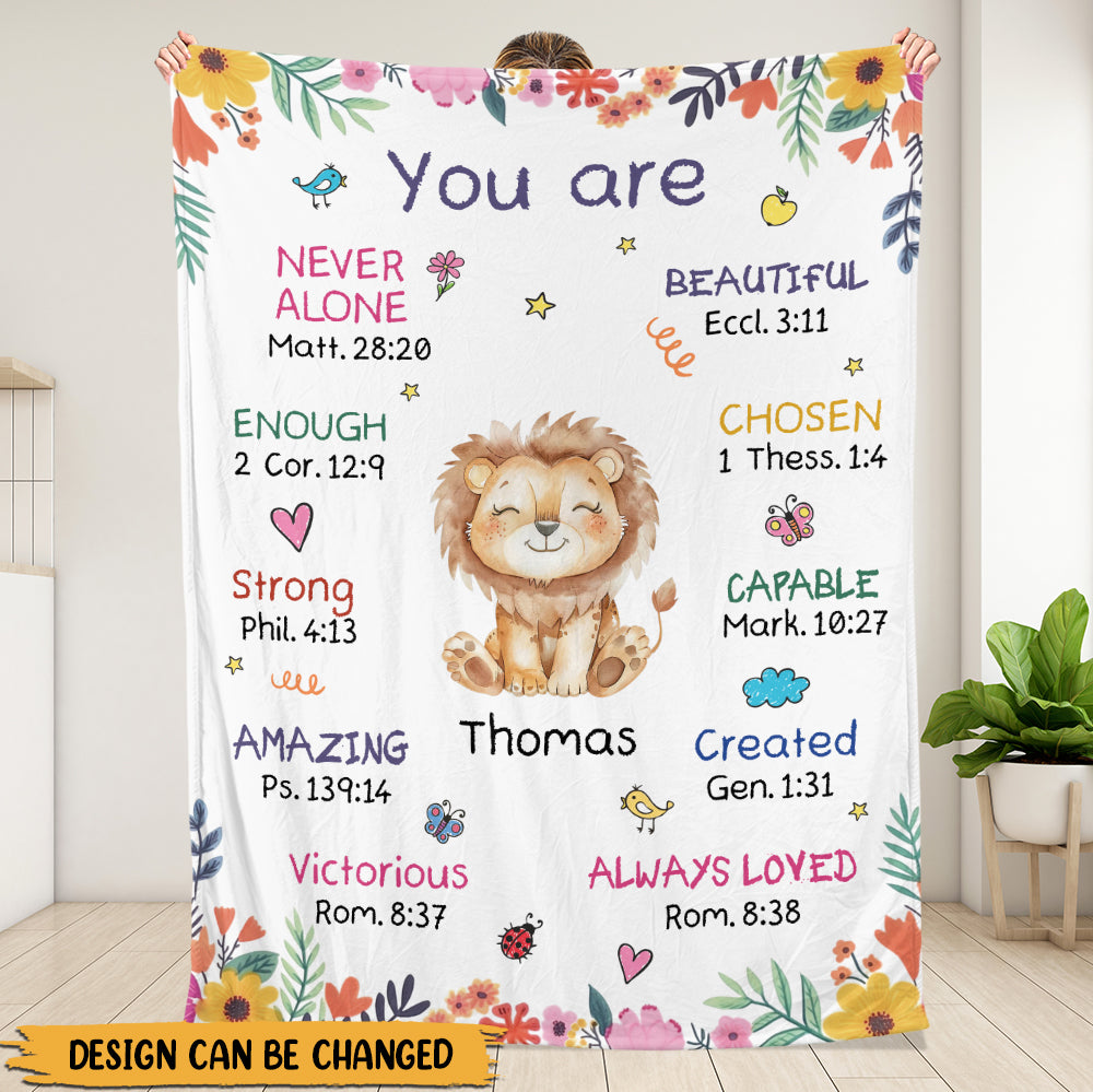 Watercolor Animal You Are Blanket - Personalized Blanket