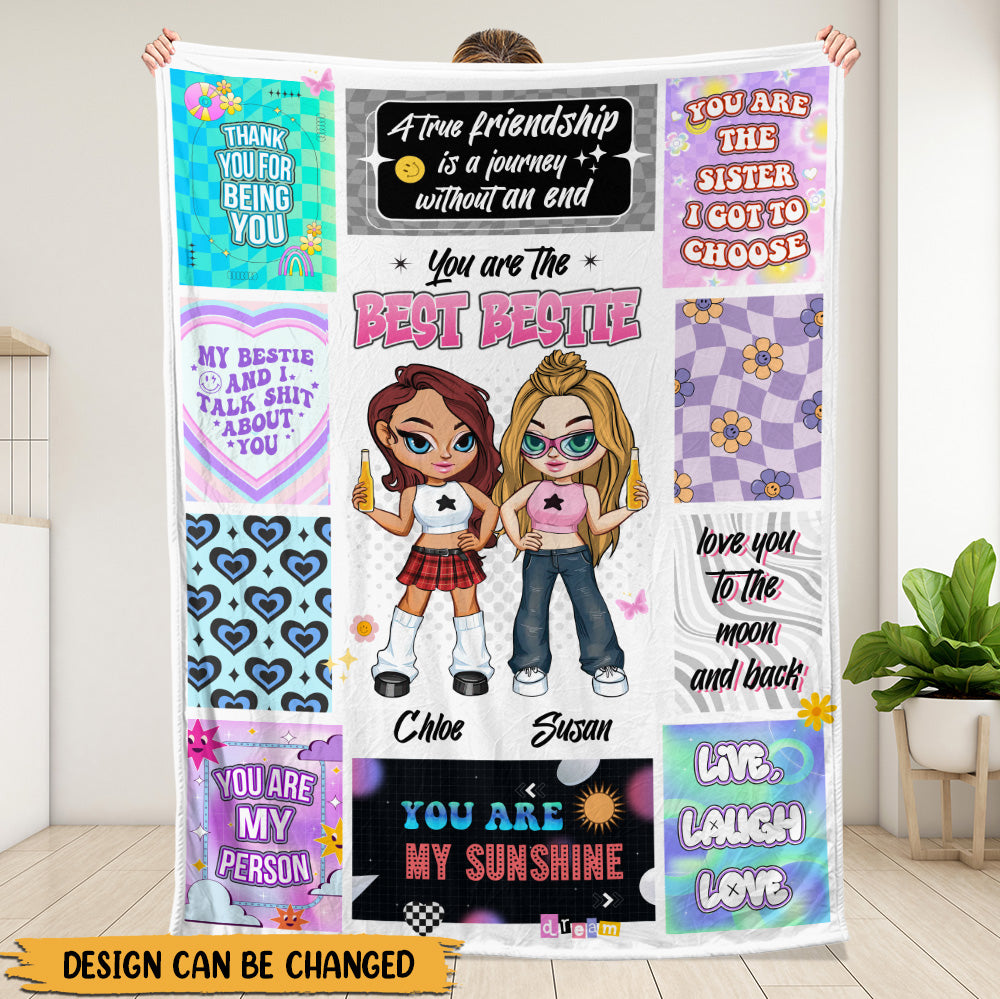 You Are The Best Bestie - Personalized Blanket - Giftago