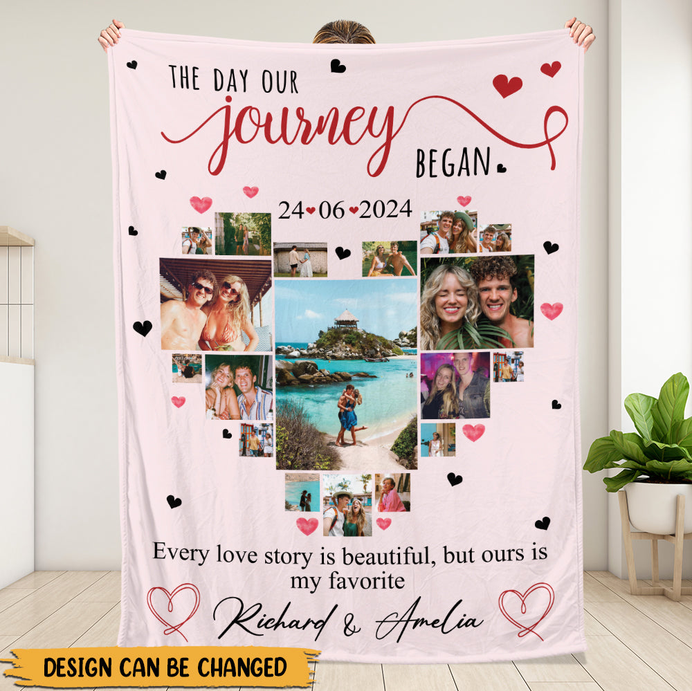 The Day Our Journey Began Blanket - Couple Blanket - Valentine Gift