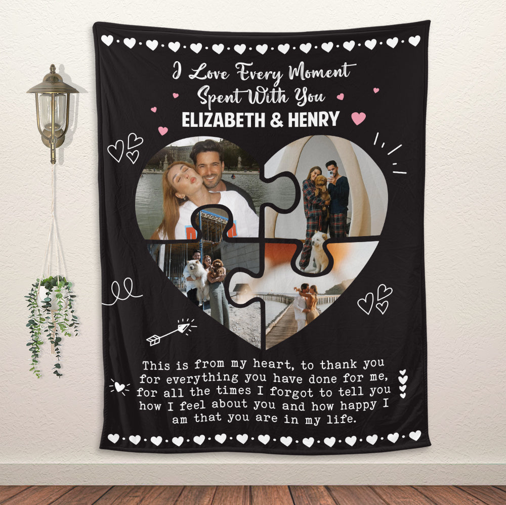 I Love Every Moment Spent With You Blanket - Couple Blanket - Valentine Gift