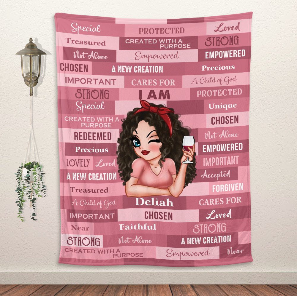 Pink I Am Blanket - Personalized Blanket
