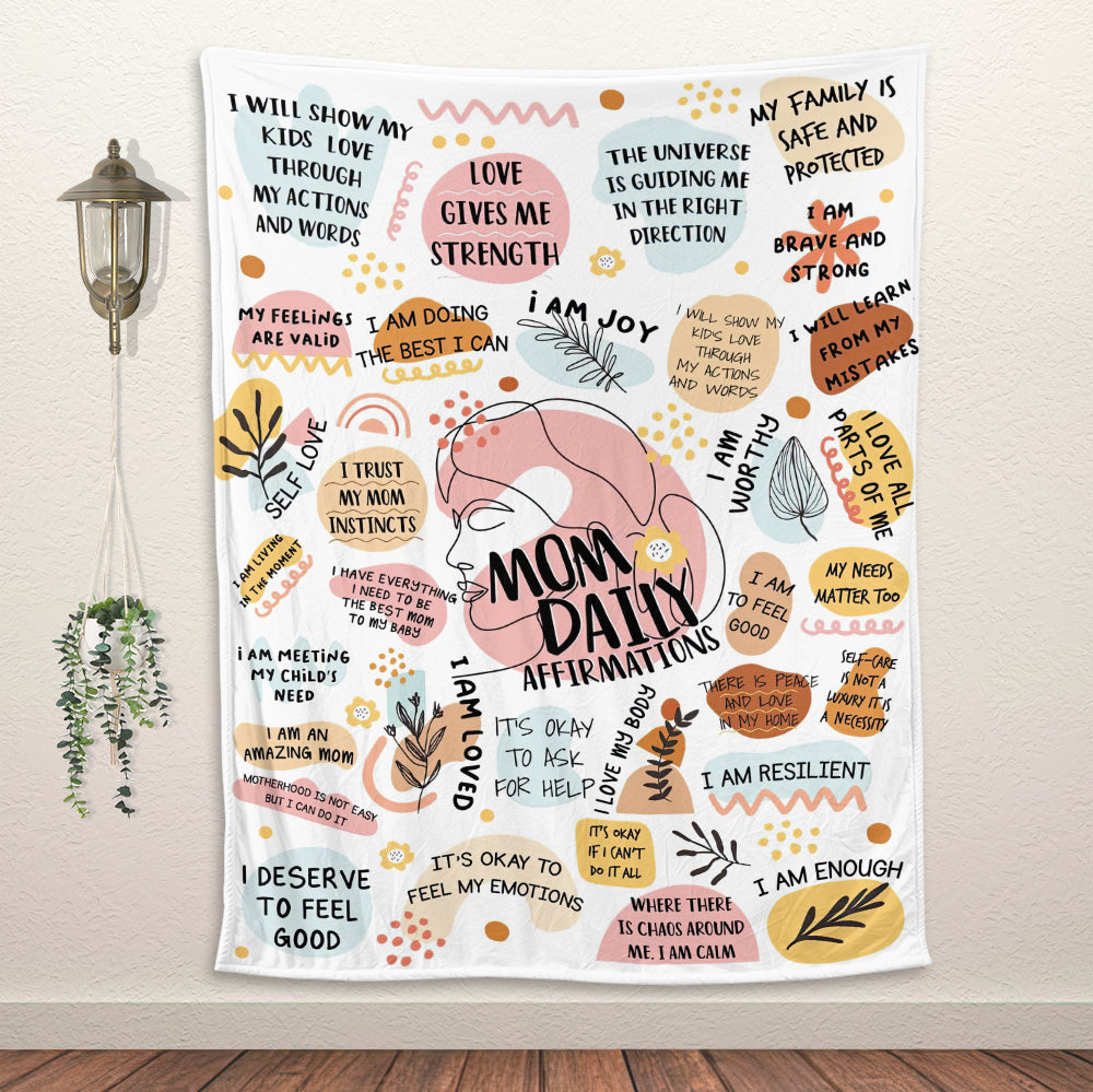 Mom Daily Affirmations Blanket