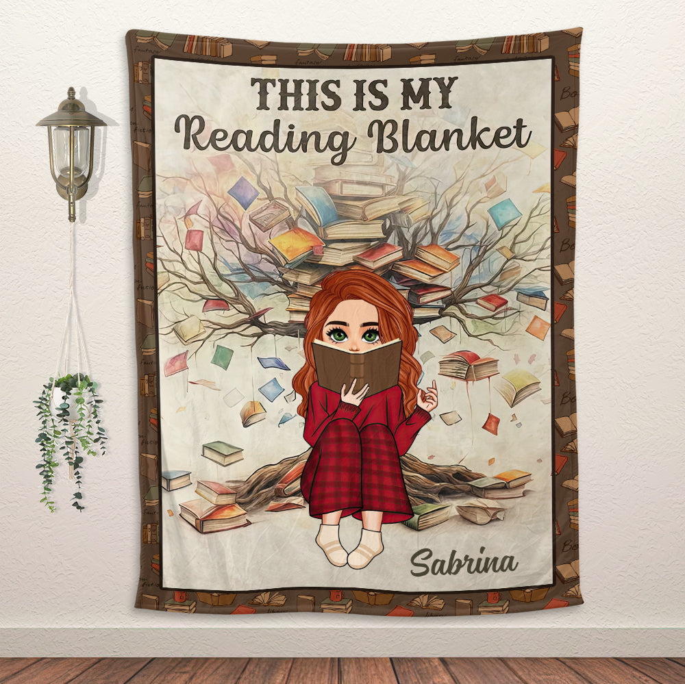 This Is My Reading Blanket - Personalized Blanket