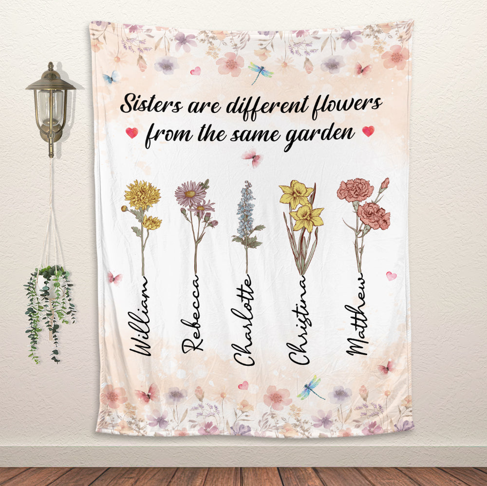 Flower Sister Blanket - Personalized Blanket
