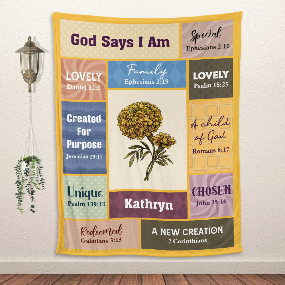 God Says Blanket - Personalized Blanket