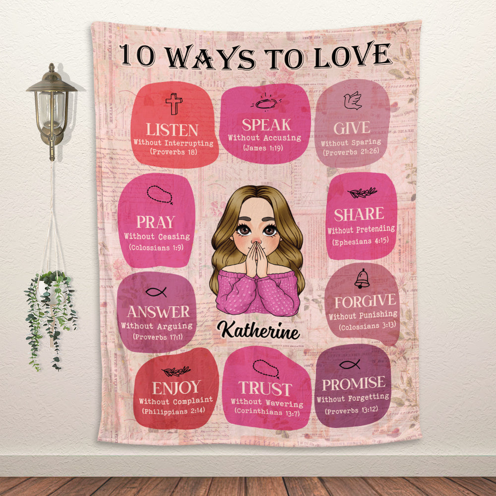 10 Ways To Love Blanket - Personalized Blanket