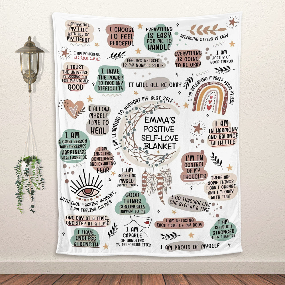Positive Self-love Blanket - Personalized Blanket