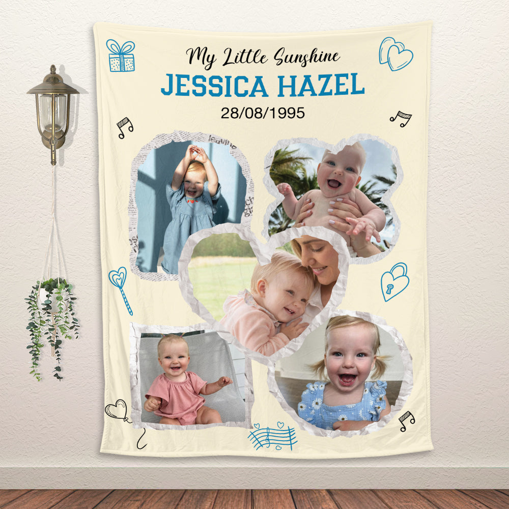 My Little Sunshine Blanket - Mom And Baby Blanket - Family Gift