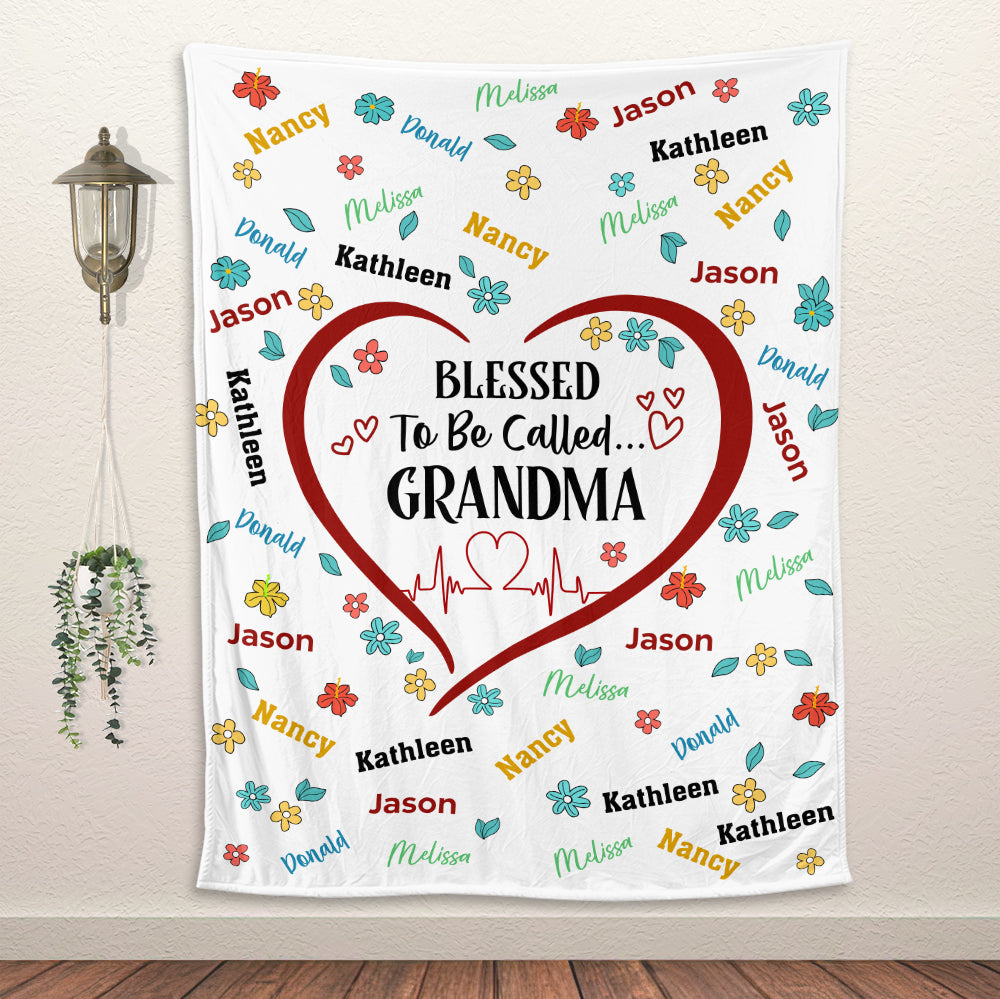 Blessed To Be Call Grandma Blanket - Personalized Blanket