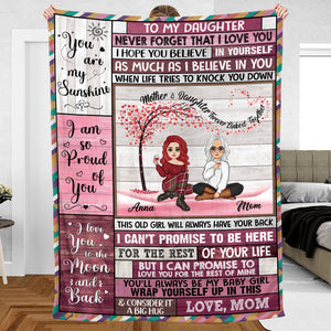 To My Daughter - Mother & Daughter Forever Linked Together - Personalized Blanket - Best Gift For Daughter, Granddaughter - Giftago