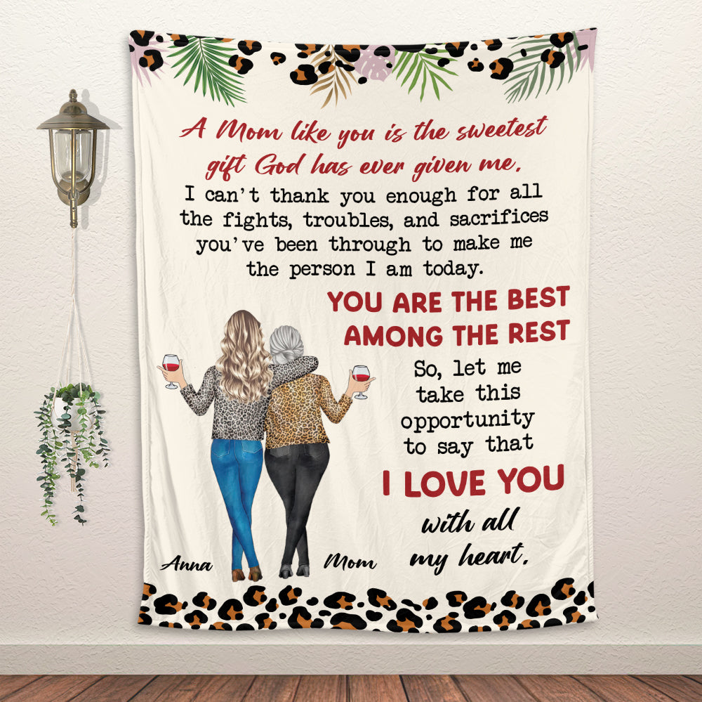 To My Mom You Are The Best Among The Rest, Gift For Mother's Day Blanket - Personalized Blanket