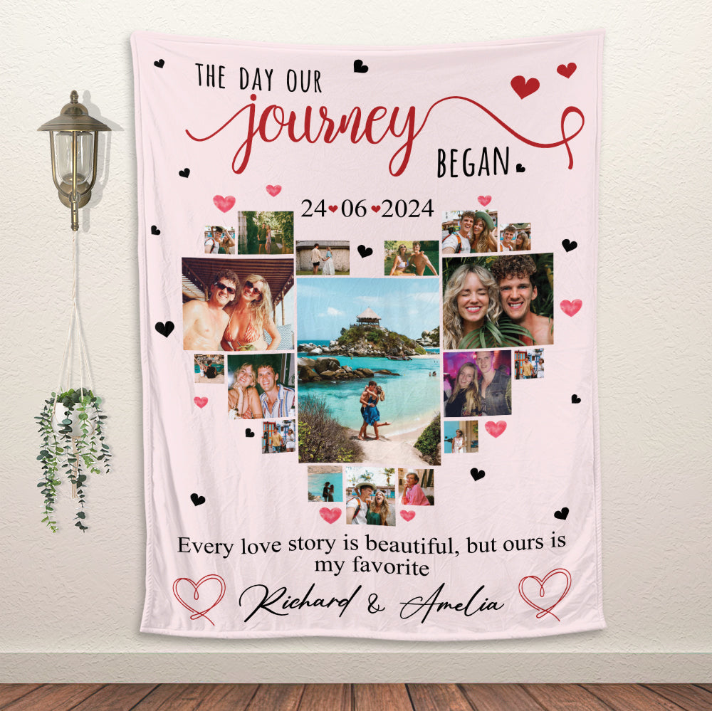 The Day Our Journey Began Blanket - Couple Blanket - Valentine Gift