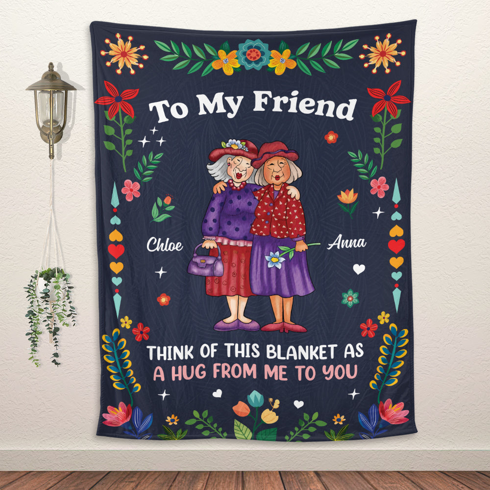 A Hug From Me To You Blanket - Personalized Blanket