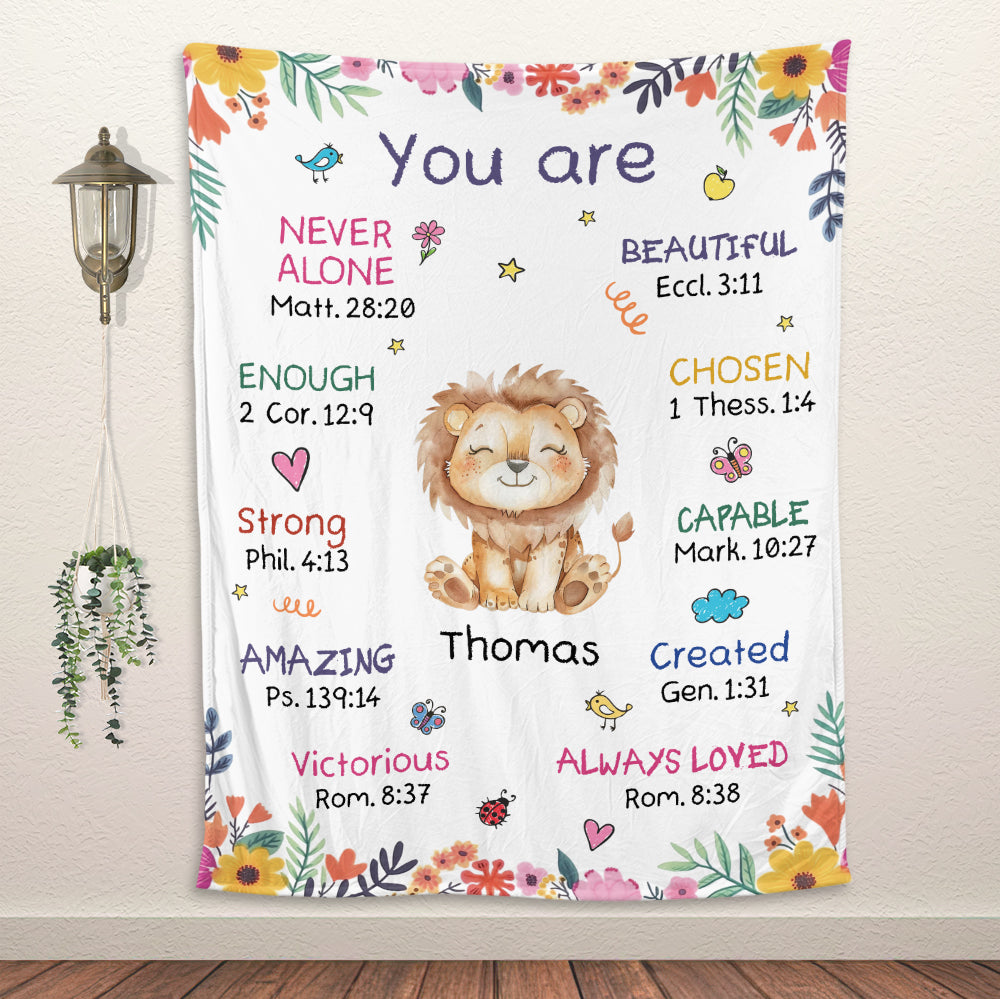 Watercolor Animal You Are Blanket - Personalized Blanket