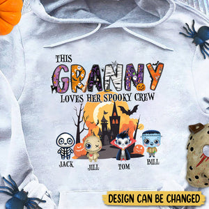 This Granny Loves Her Spooky Crew - Personalized T-Shirt/ Hoodie - Best Gift For Halloween, For Family - Giftago
