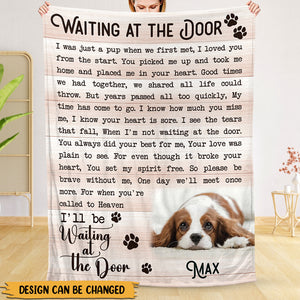 Waiting At The Door (Version 2) - Personalized Blanket - Best Gift For Pet Lovers - Giftago