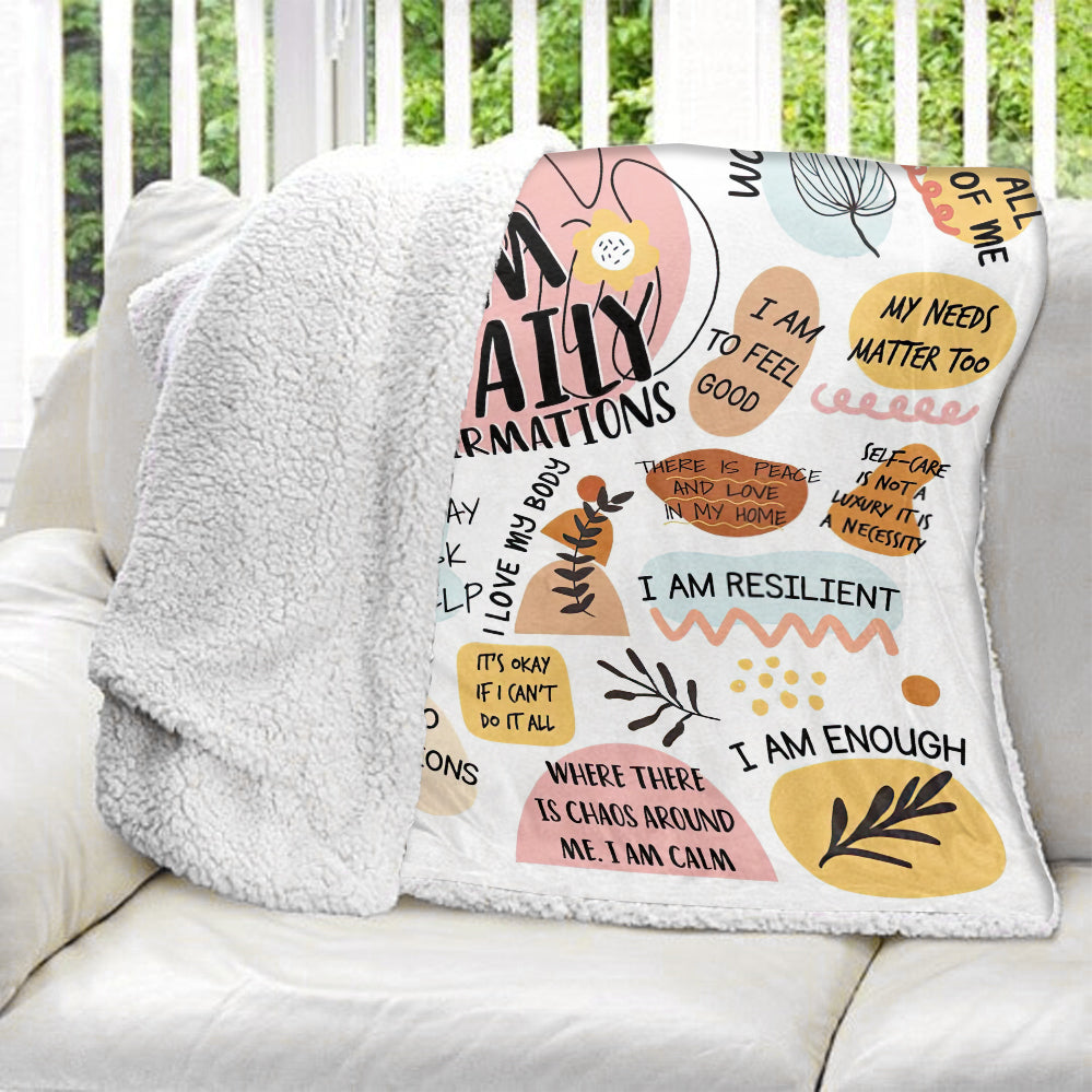 Mom Daily Affirmations Blanket