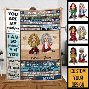 To My Daughter/Granddaughter - I Love You - Personalized Blanket - Best Gift For Daughter, Granddaughter - Giftago