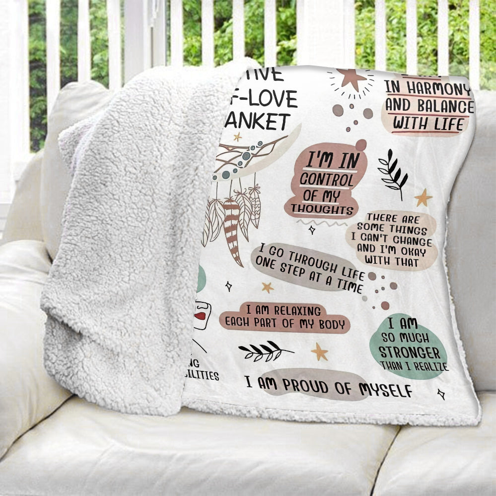 Positive Self-love Blanket - Personalized Blanket