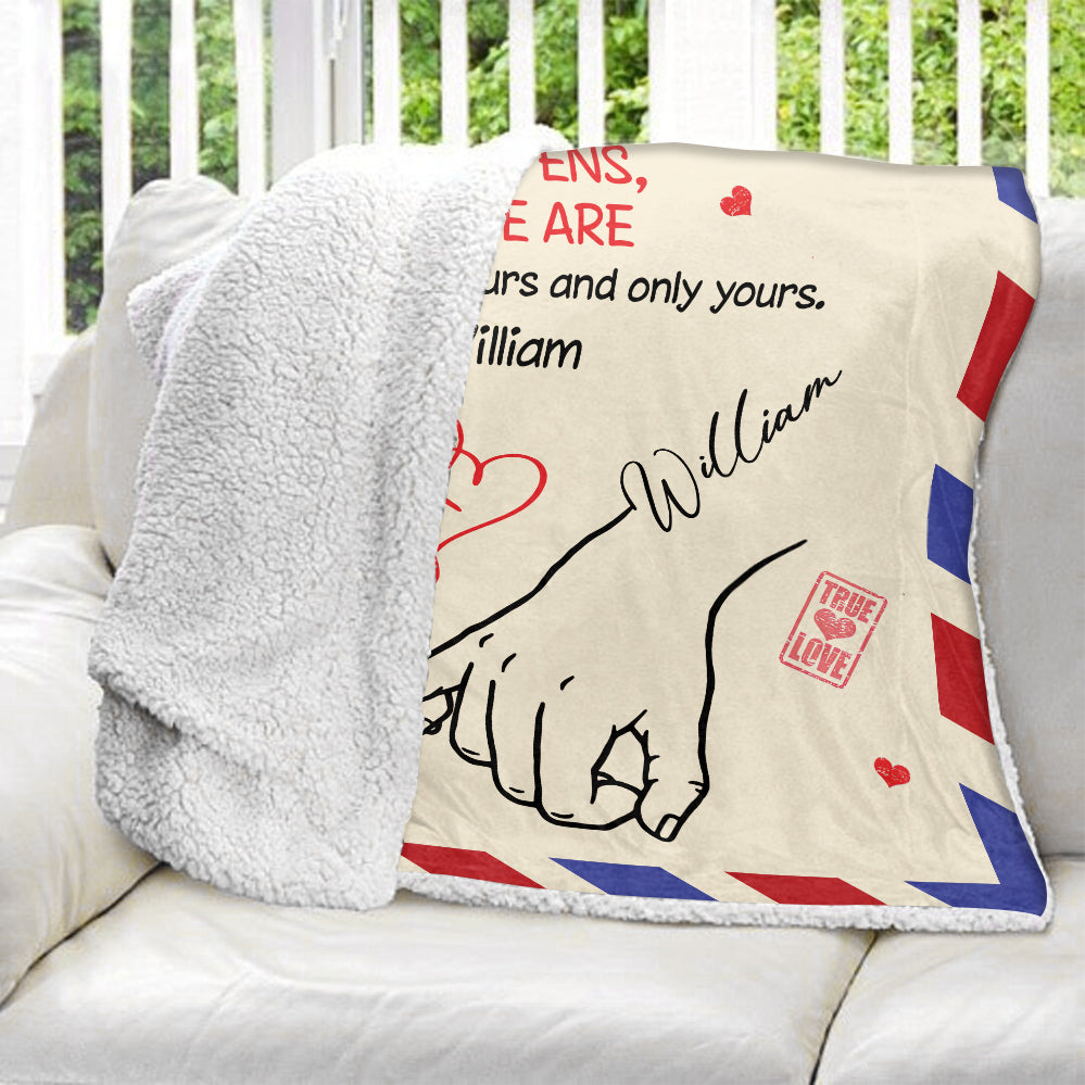 Personalized To My Wife Blanket, From Husband I Will Always Be Yours Air Mail Blanket - Personalized Blanket