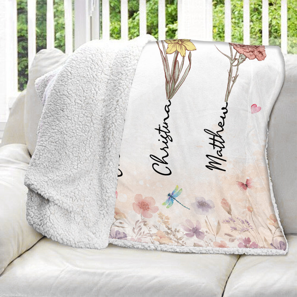 Flower Sister Blanket - Personalized Blanket