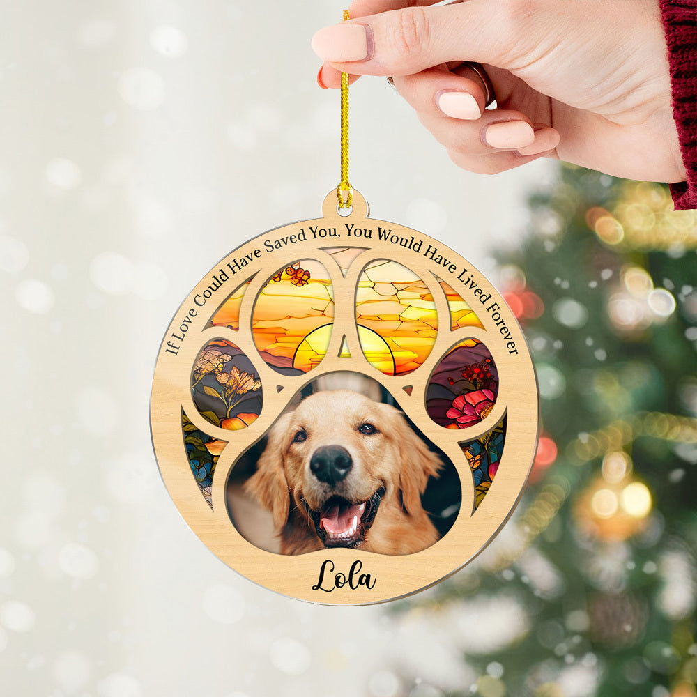 Pet Photo Memorial - Personalized Suncatcher Ornament - Best Gift For Pet Lovers