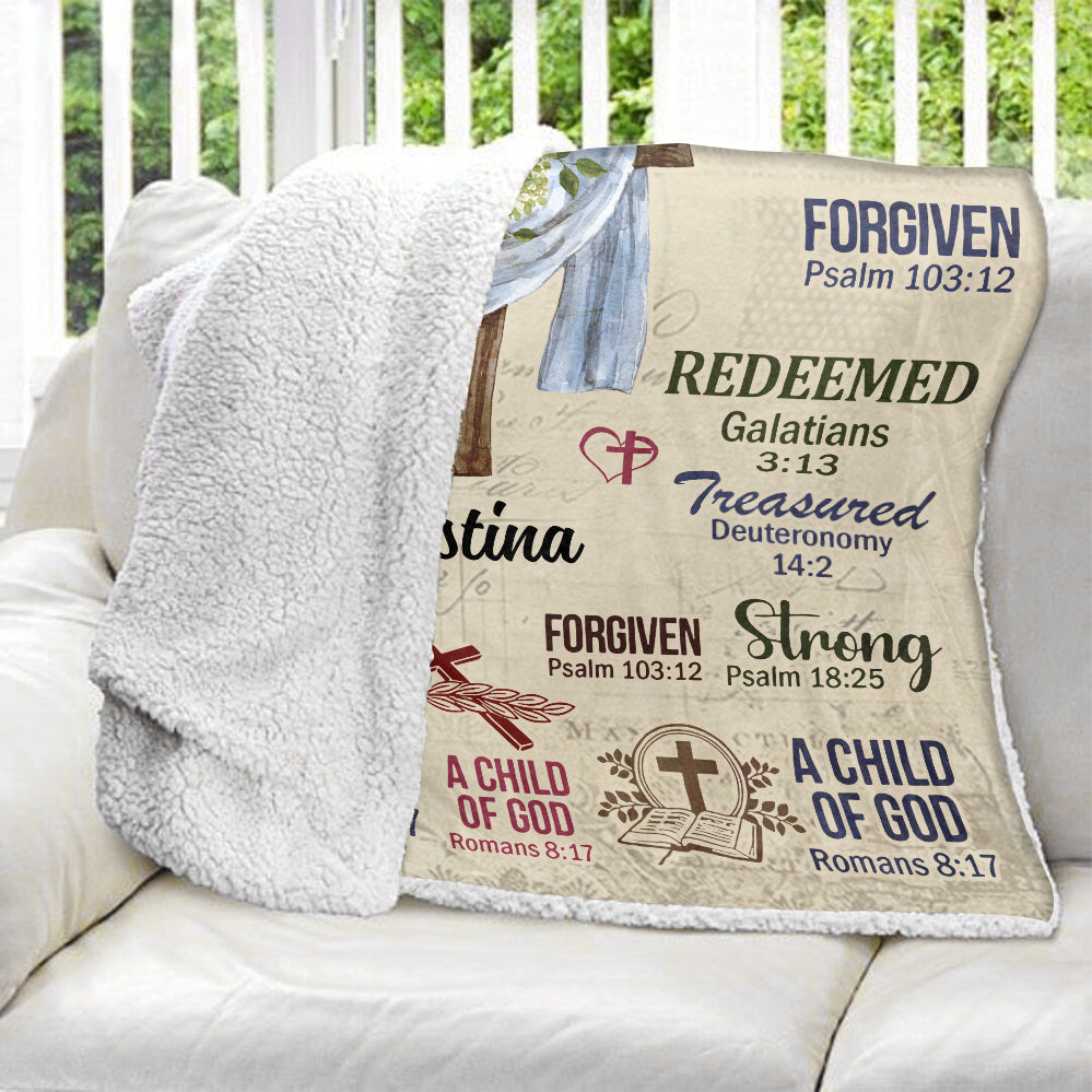 God Says I Am Blanket, Gift For Jesus Lover - Personalized Blanket
