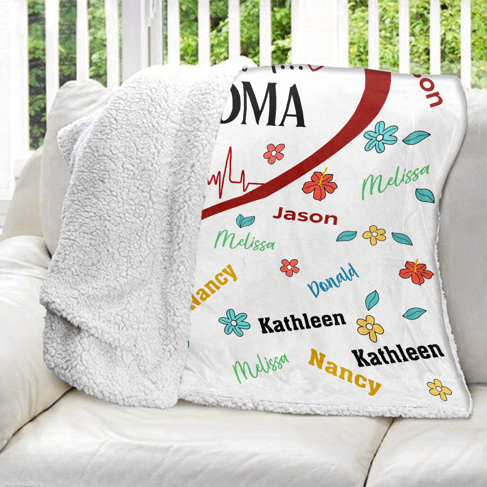 Blessed To Be Call Grandma Blanket - Personalized Blanket