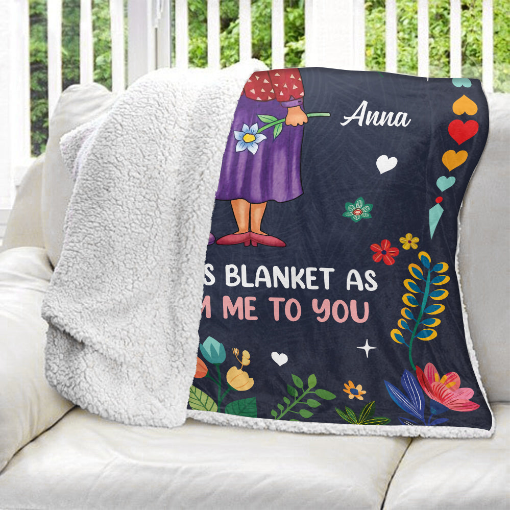 A Hug From Me To You Blanket - Personalized Blanket