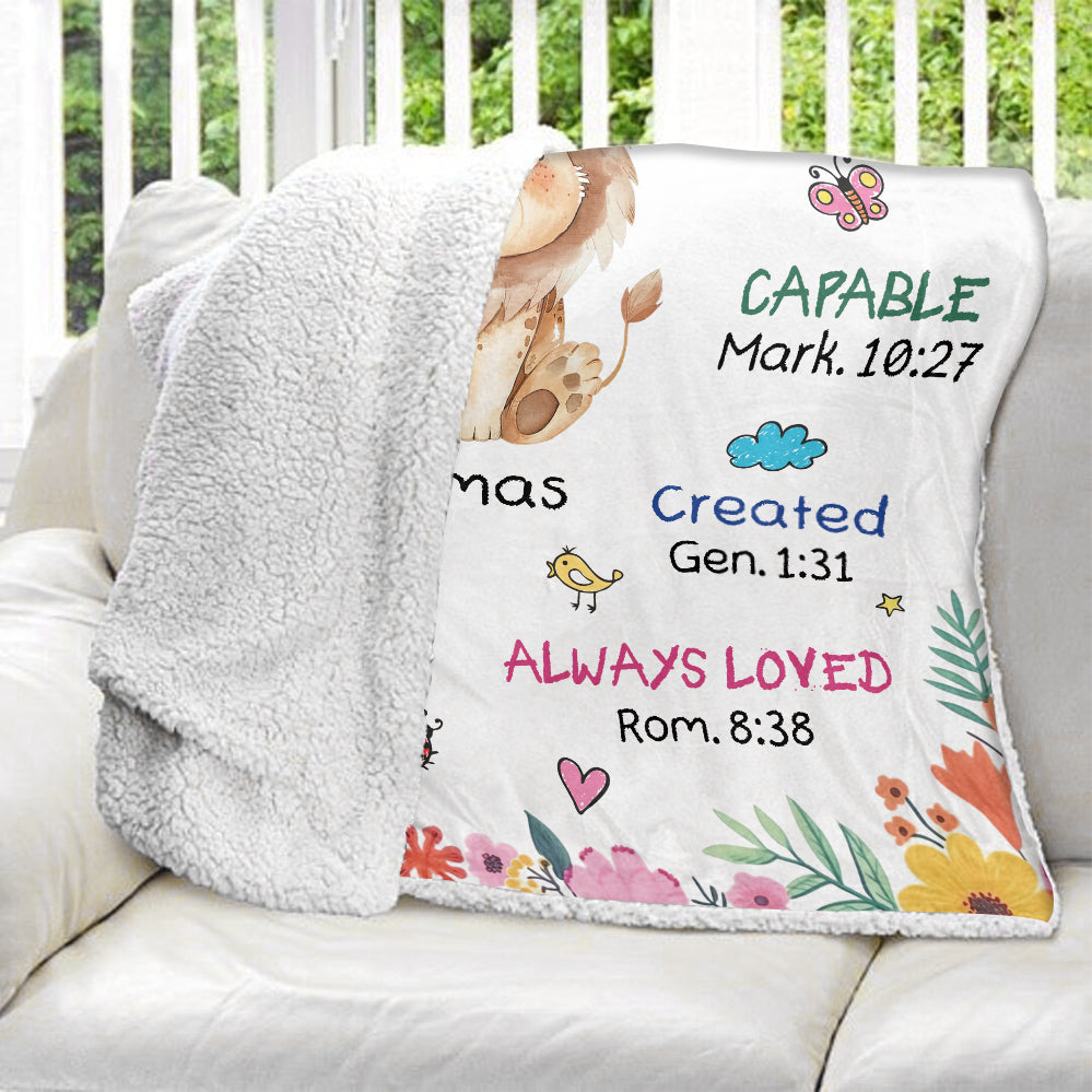 Watercolor Animal You Are Blanket - Personalized Blanket