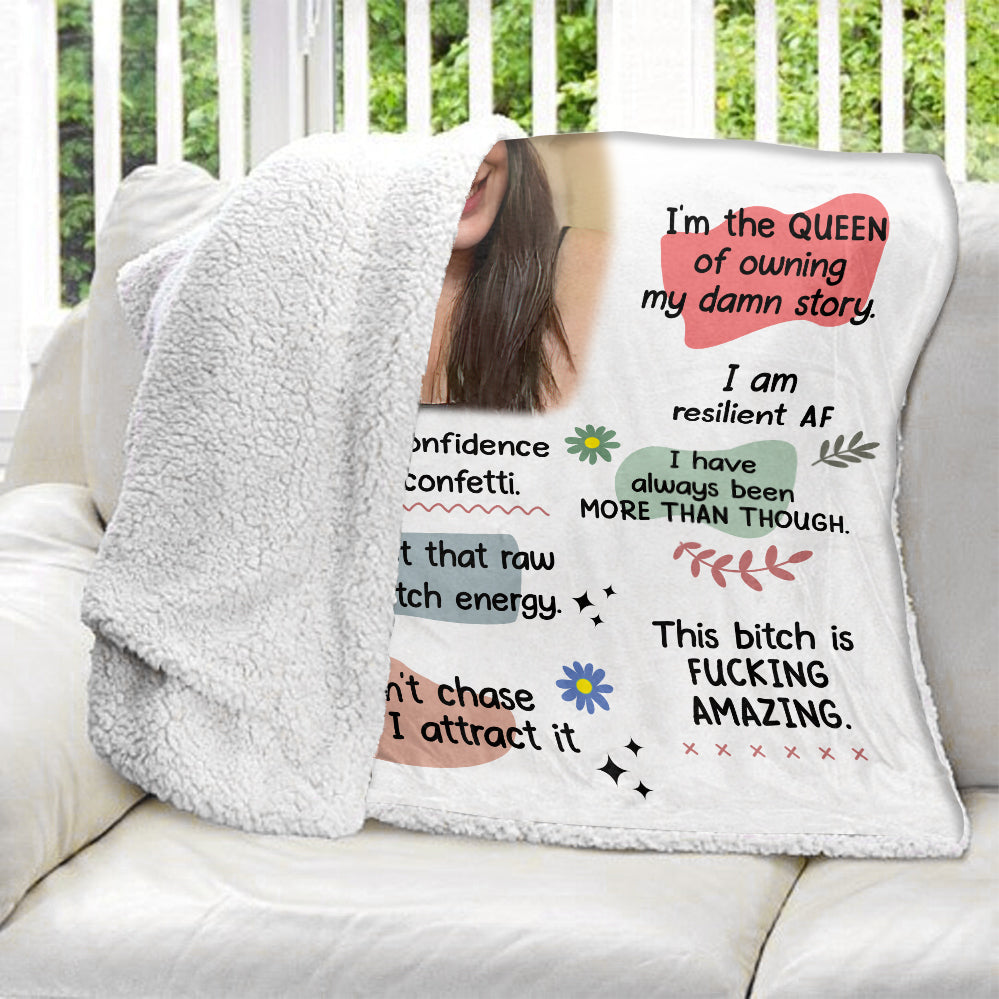 Bad B*tch Affirmations Blanket - Personalized Blanket