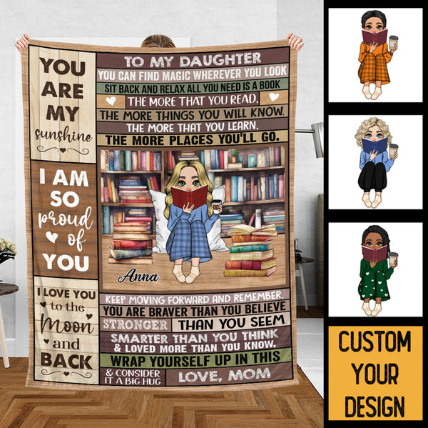 To My Daughter/Granddaughter Reading Blanket (Version 2) - Personalized Blanket - Thoughtful Gift For Birthday, Christmas - Giftago