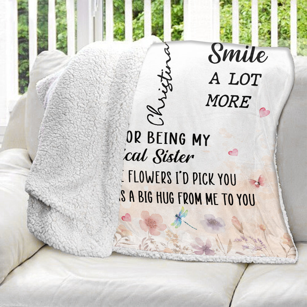 Flower Bestie Blanket - Personalized Blanket