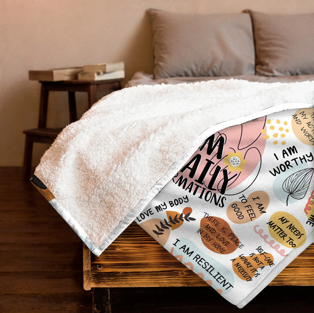 Mom Daily Affirmations Blanket