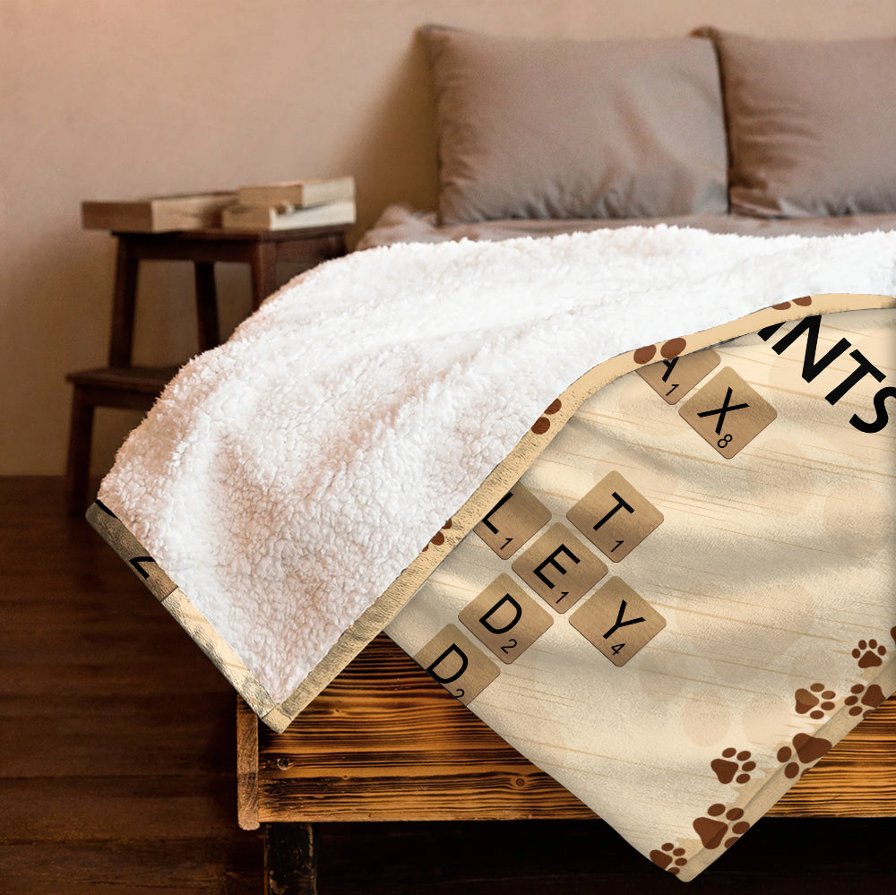 A House Is Not A Home Without Paw Prints Crossword Blanket - Personalized Blanket