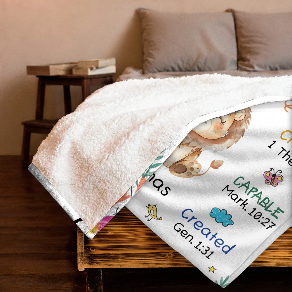 Watercolor Animal You Are Blanket - Personalized Blanket