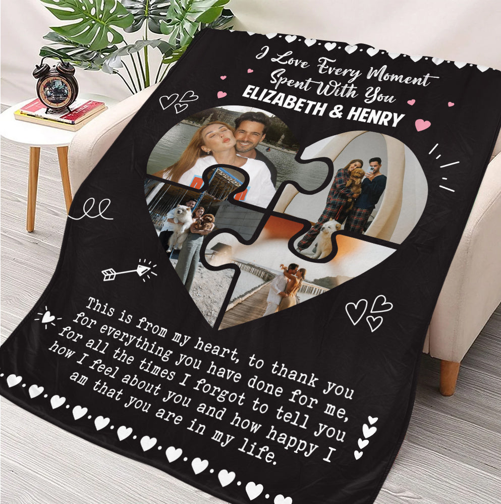 I Love Every Moment Spent With You Blanket - Couple Blanket - Valentine Gift
