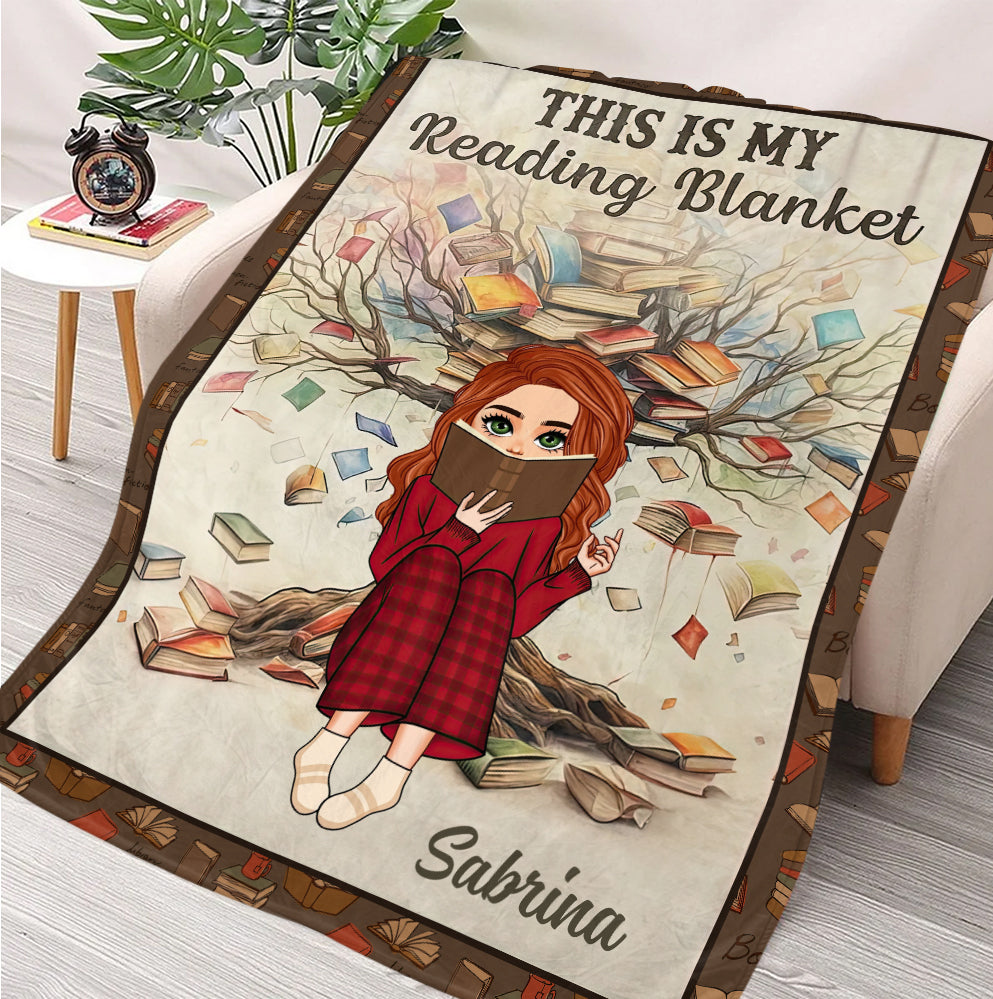 This Is My Reading Blanket - Personalized Blanket