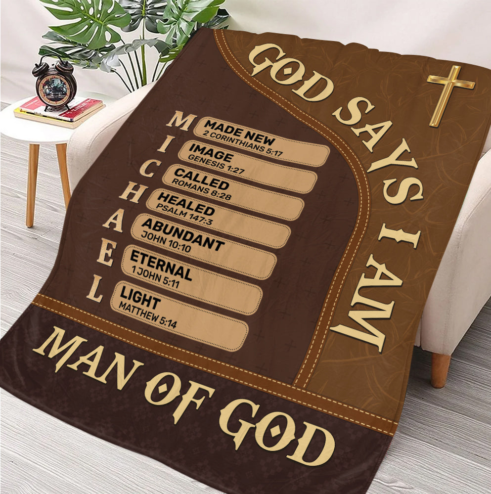 Man Of God Blanket - Personalized Blanket
