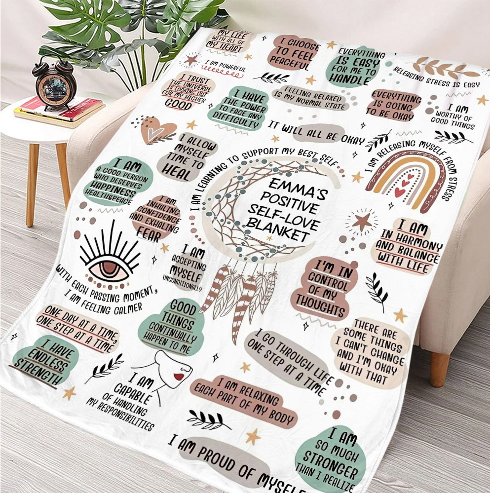 Positive Self-love Blanket - Personalized Blanket